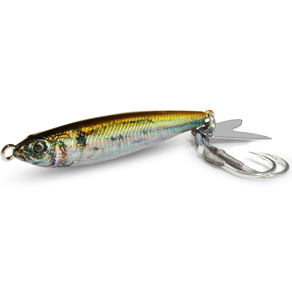HydroCast Pro Metal Jig – Golden Sardine Tail Blade
