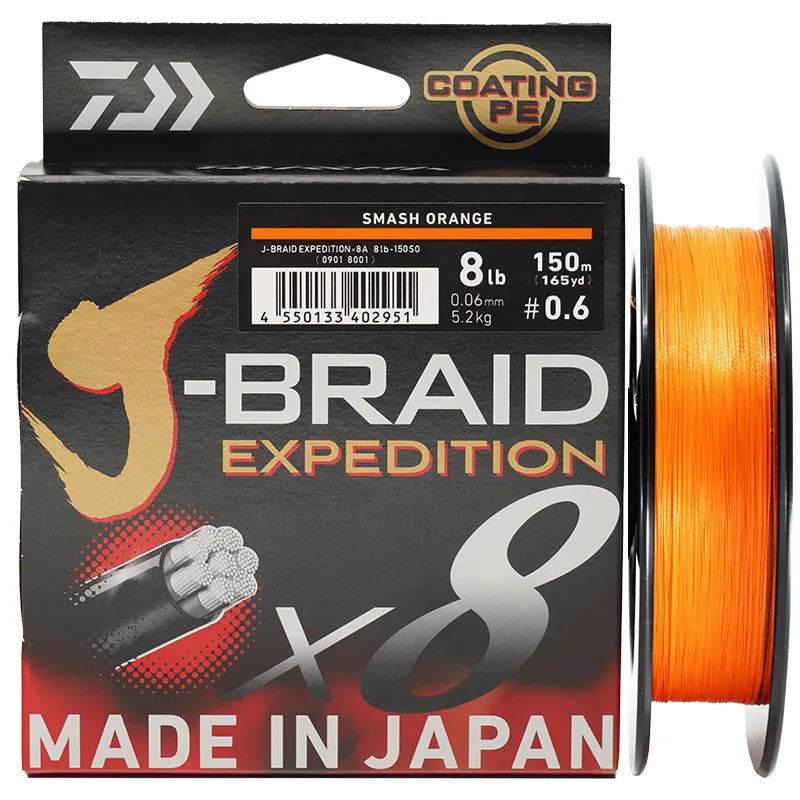 Daiwa  J-Braid X8 Orange - 150m