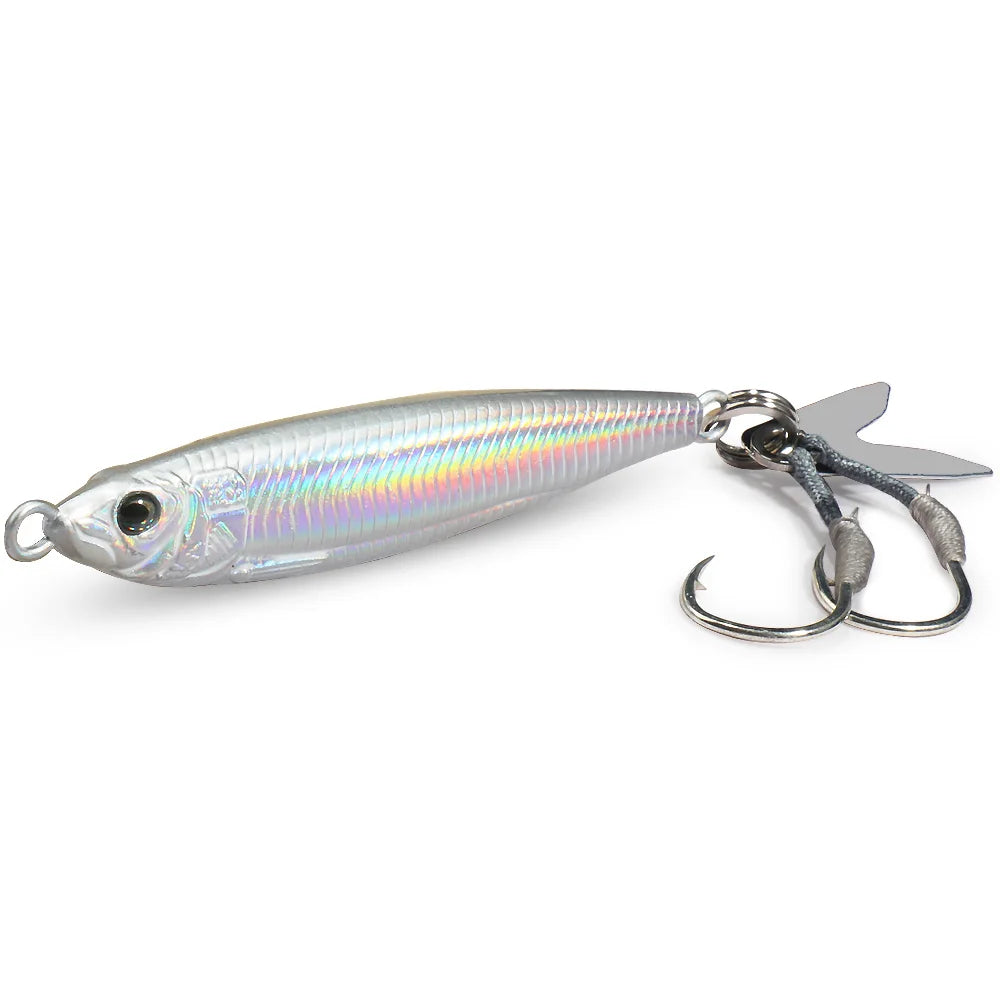HydroCast Pro Metal Jig – Ghost Silver Tail Blade