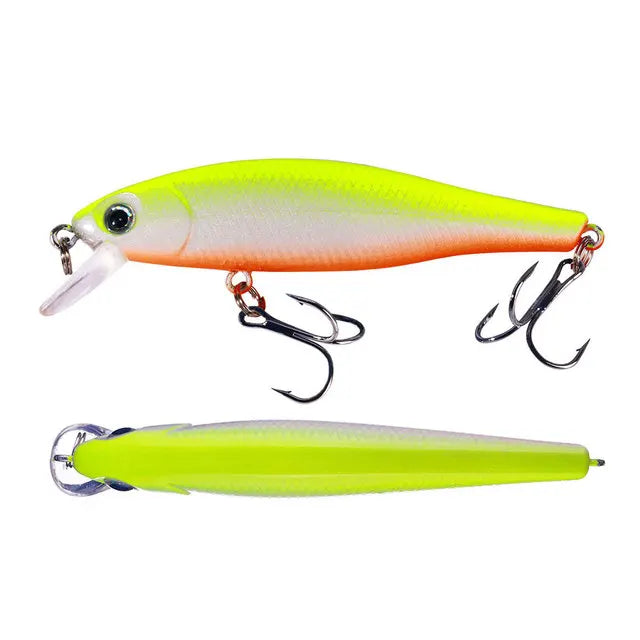 Matte Chartreuse Orange - Sinking Minnow Jerkbait (9.2g)