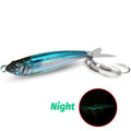 HydroCast Pro Metal Jig – Night Glow Blue Tail Blade